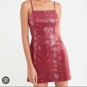 Urban Outfitters Red Snakeskin Dress